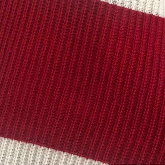 Black Red and White Long Sleeve Knit Mini Dress - Picture 2 of 6